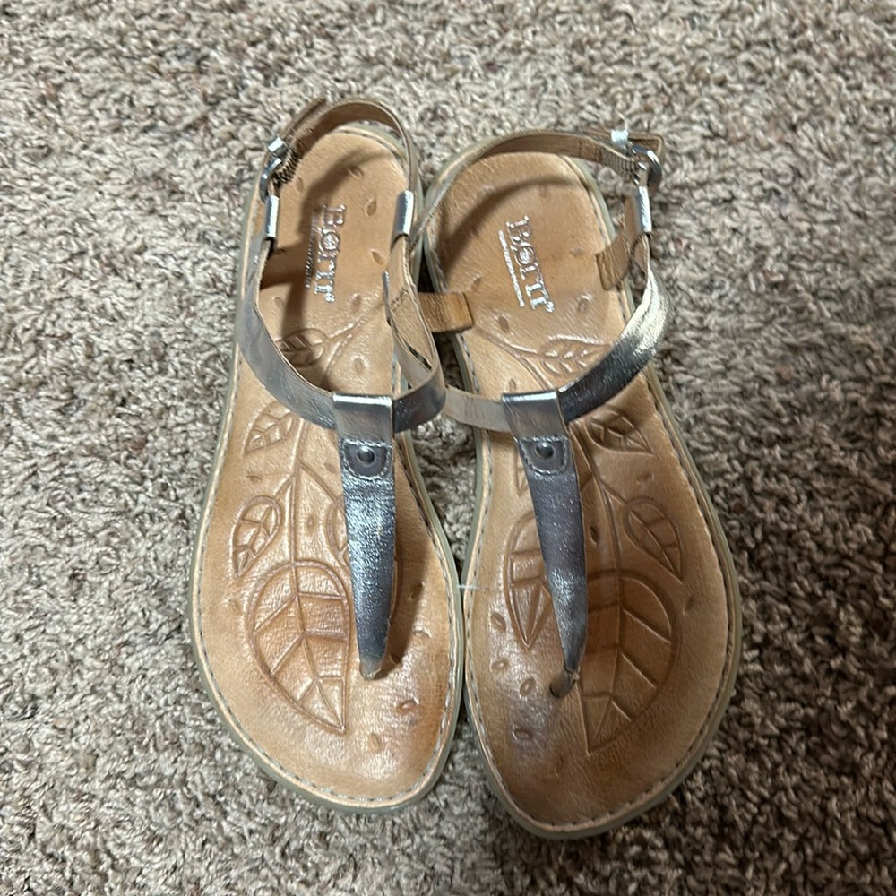 Born silver sandals